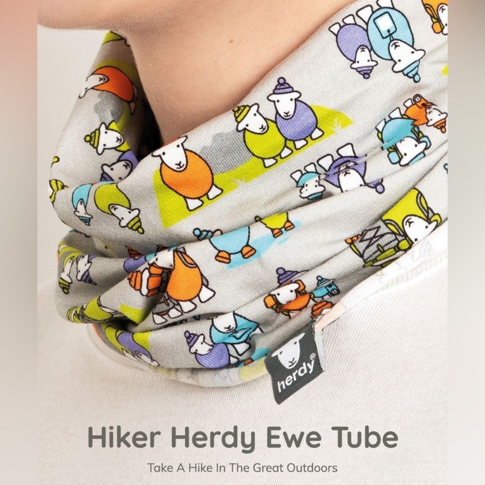 Herdy the Herdwick Sheet Hiker Ewe Tube Neck Warmer